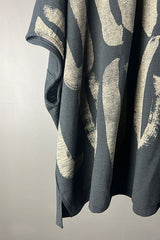 Moyuru Black Top with Painted Yellow Ovals