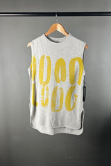 Moyuru Grey Tank with Painted Yellow Ovals