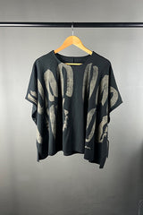 Moyuru Black Top with Painted Yellow Ovals