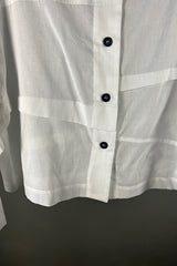 Moyuru Cropped White Angle Pleat Shirt