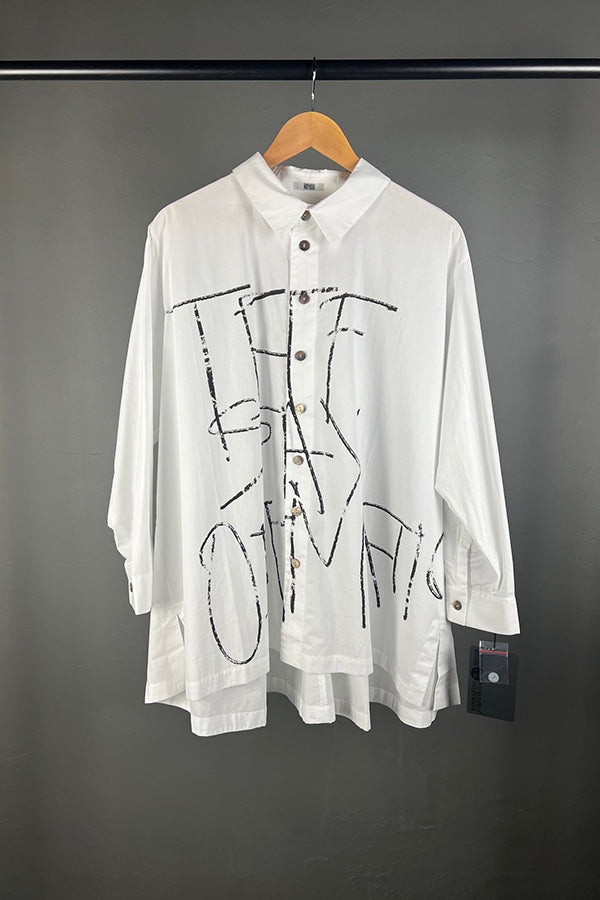 Moyuru White Shirt with Print