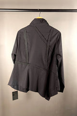 Moyuru Black Cotton Shirt-Jacket