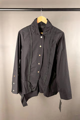 Moyuru Black Cotton Shirt-Jacket