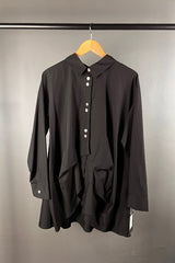 Moyuru Black Asymmetrical Shirt