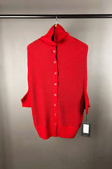 Moyuru Red Knit Cardigan