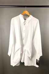 Moyuru White Asymmetrical Shirt