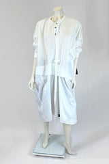 Moyuru White Abstract Shirt Dress