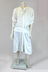 Moyuru White Abstract Shirt Dress