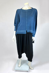 Moyuru Overdyed Indigo Cropped Knit