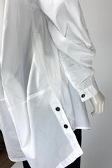 Moyuru White Shirt with Curved Sleeves