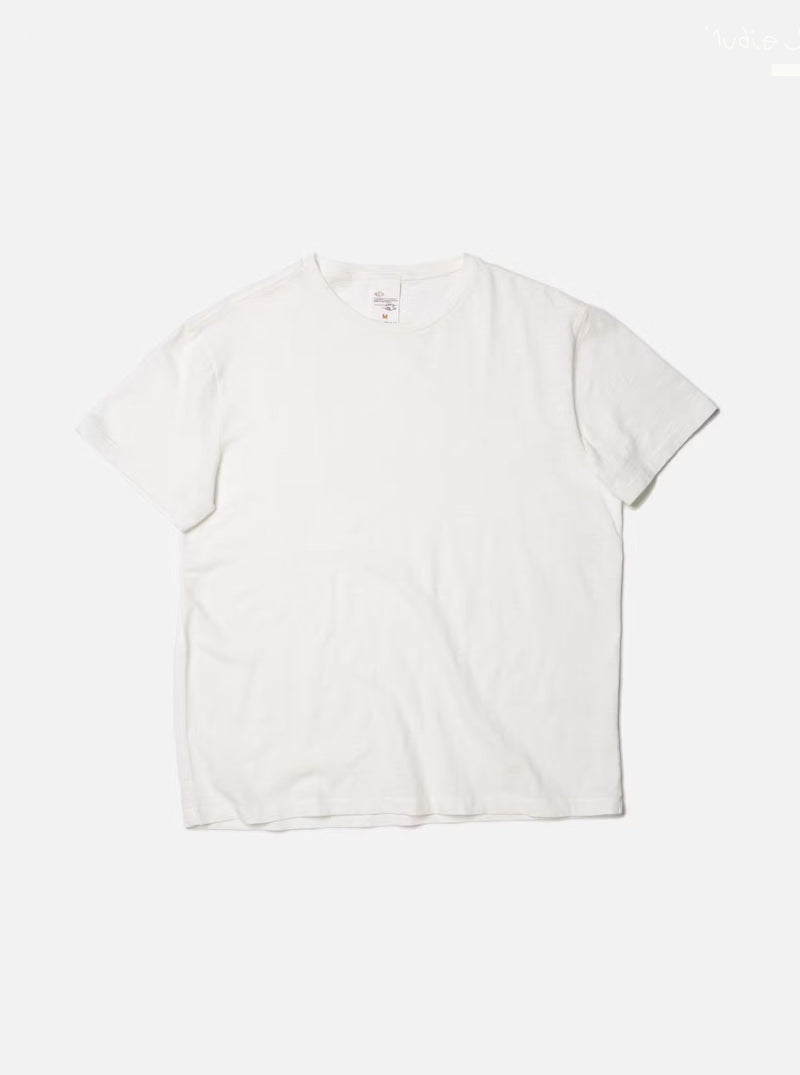 Nudie Roffe Slub T-Shirt in Offwhite