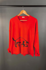 Tzusk Orange Cropped Top with Nancy