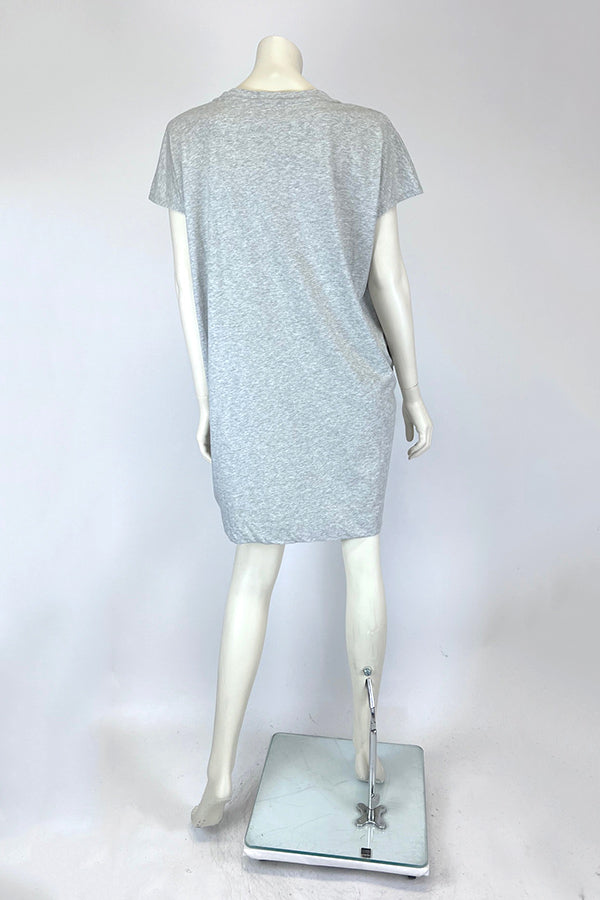 Kate Perry Projects Scribble Dove on Grey Marle T-Shirt Dress