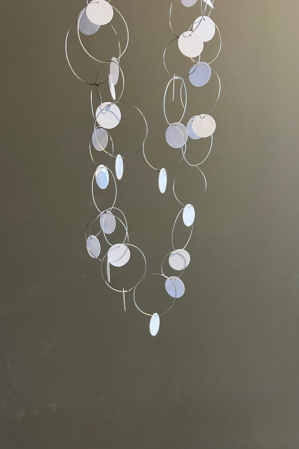 Rosalba Galati Multi-loop White Disc Necklace