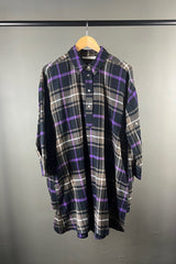 Rabens Saloner Hardis Purple Check Shirt Dress