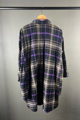 Rabens Saloner Hardis Purple Check Shirt Dress