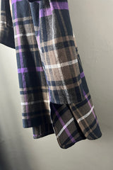 Rabens Saloner Hardis Purple Check Shirt Dress