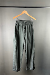 Rabens Saloner Madina Poplin Pants in Pirate Black