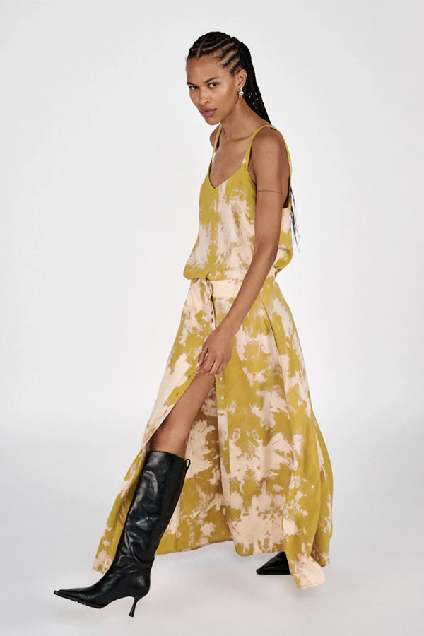 Rabens Saloner Natja Hand-Dyed Button Skirt