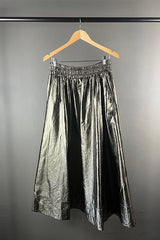 Rabens Saloner Metallic Olive Ottavia Skirt
