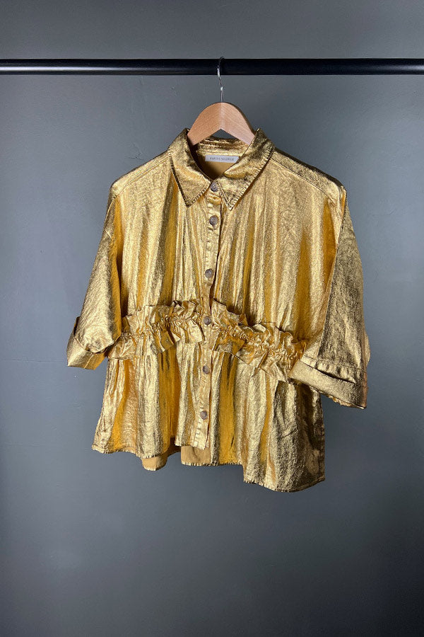 Rabens Saloner Paige Midas Gold Blouse