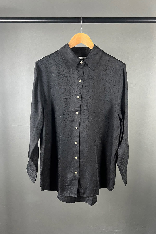 Rabens Saloner Rosali Black Patterned Shirt