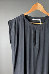 Rabens Saloner Sand Washed Rosalyn Top in Black