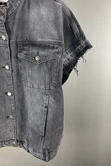 Rabens Saloner Washed Black Denim Mir Vest