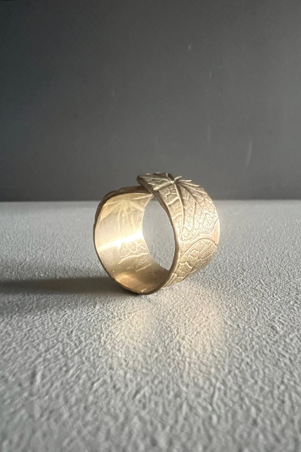 Ro Yule Bronze Etched Wrap Ring