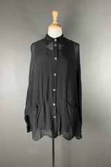 Sanctamuerte Silk Viscose Shirt in Black