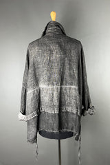 Sanctamuerte Linen & Silk Jacket in Grey