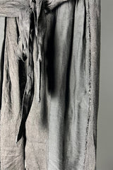 Sanctamuerte Grey Viscose/Silk & Linen Pants