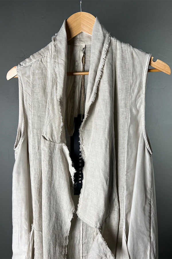 Sanctemuerte Long Gilet in Grey