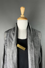 Sanctamuerte Linen & Viscose/Silk Coat in Grey