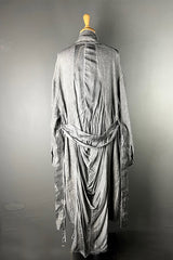 Sanctamuerte Linen & Viscose/Silk Coat in Grey