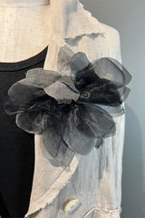 Sanctamuerte Brooch in Anthracite & Black