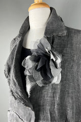 Sanctamuerte Brooch in Anthracite & Black