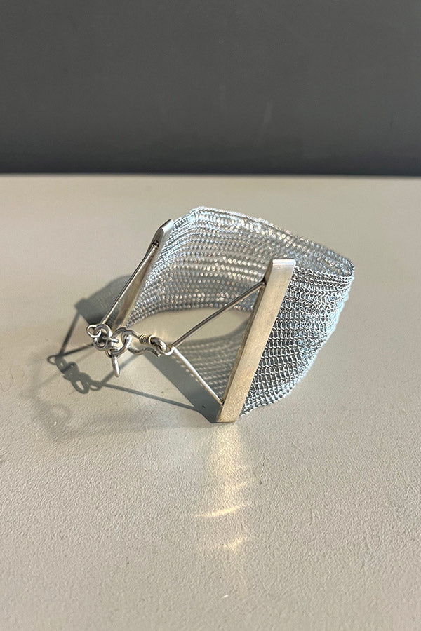 Seriously Designed Silver Wire Cuff with Silver Clasp