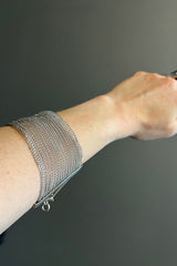 Seriously Designed Silver Wire Cuff with Silver Clasp