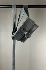 Studio Koak Black Leather Ring Belt Bag