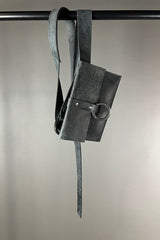 Studio Koak Black Leather Ring Belt Bag