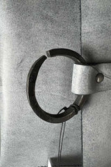 Studio Koak Grey Leather Ring Belt Bag