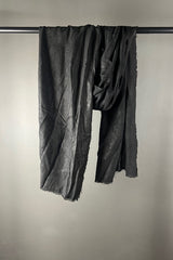 Sanctamuerte Black Viscose Scarf with Silver Dusting
