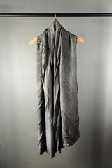 Sancamuerte Charcoal Viscose Scarf with Silver Dusting