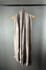 Sanctamuerte Warm-Grey Viscose Scarf with Silver Dusting