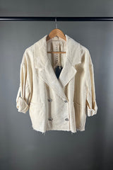 Sanctamuerte Off-White Patterned Jacket
