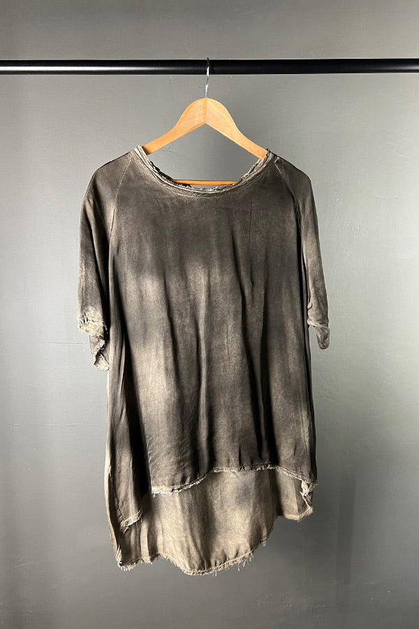 Sanctamuerte Spray-Painted Viscose Green Top