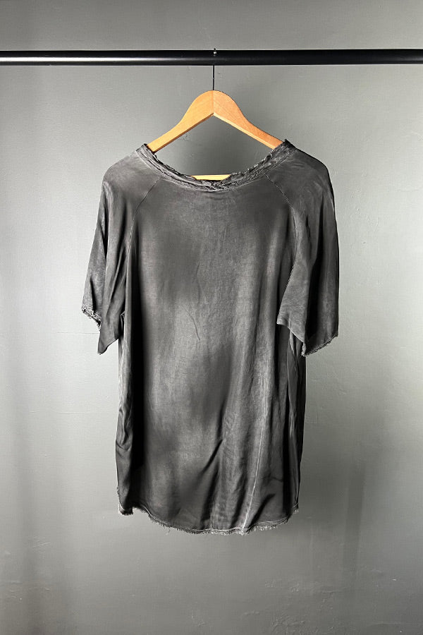 Sanctamuerte Spray-Painted Viscose Grey Top