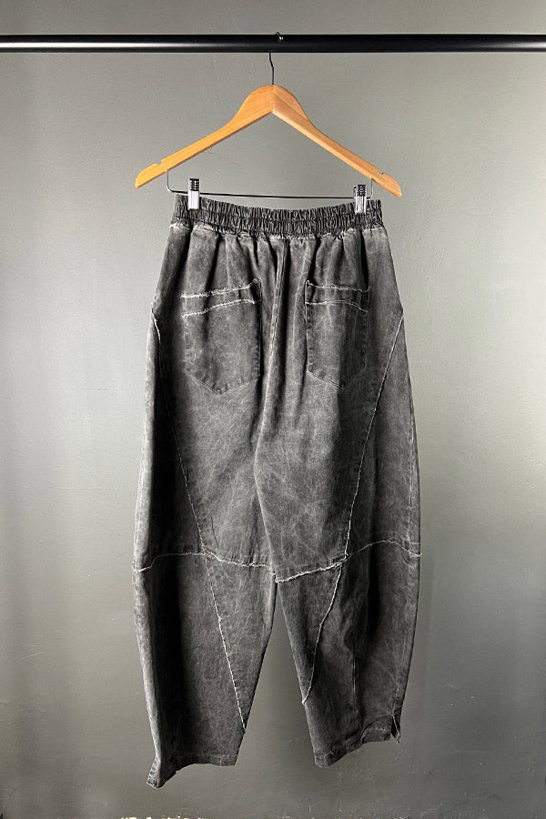 Sanctamuerte Grey Pants with Raw Edge Seams