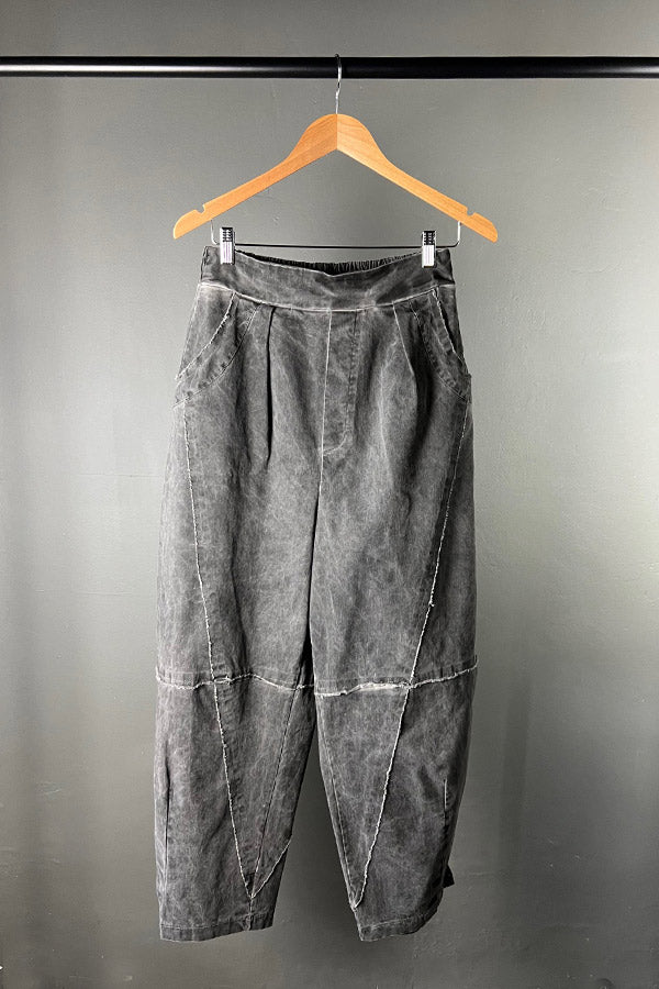 Sanctamuerte Grey Pants with Raw Edge Seams